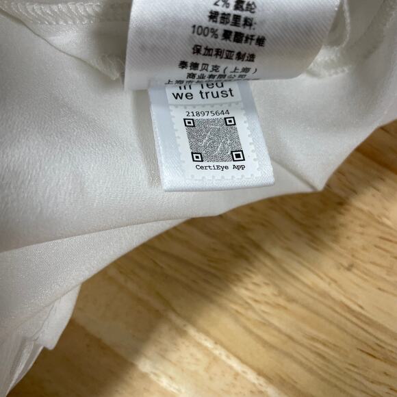 Ted Baker NWT Skylir Mixed-Media Midi Dress Size 2 (US 4-6) Ivory Sleeveless - Picture 10 of 10